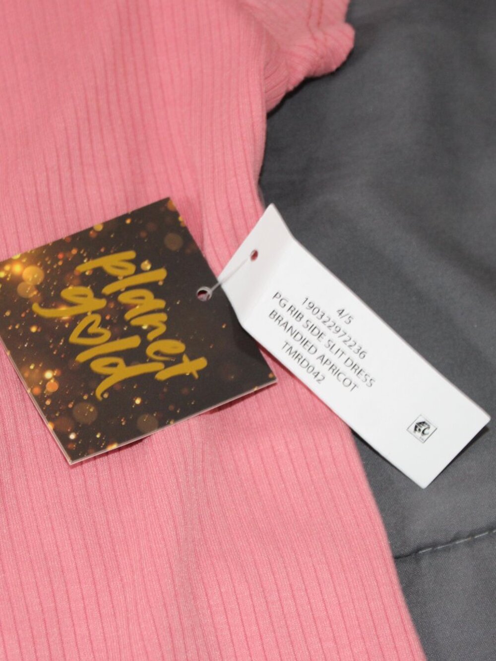 Planet Gold NWT Ribbed Ringer Bodycon Mini Dress Pink Size 4/5 - Picture 7 of 8